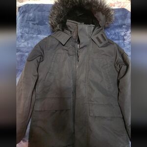 Hollister Men's Dark Gray Puffer Jacket